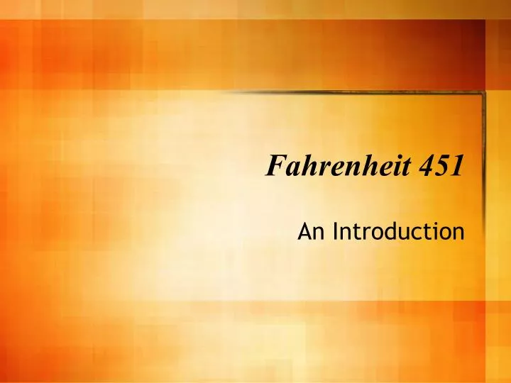 Thesis Statements For Fahrenheit 451