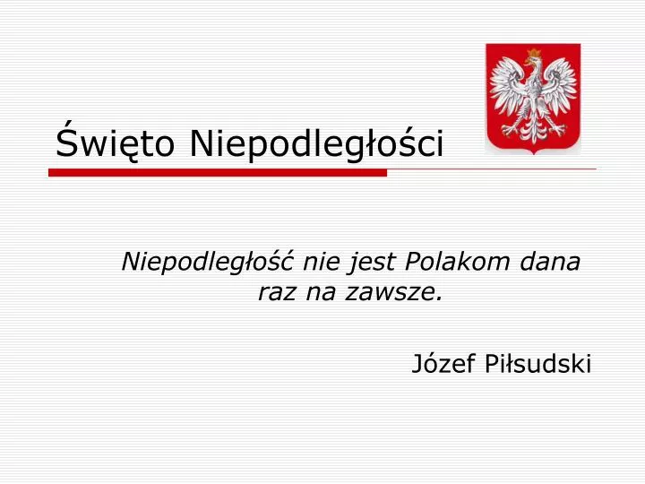 PPT Święto Niepodległości PowerPoint Presentation free download ID