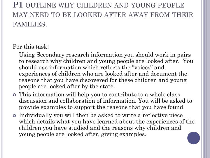 why children and young people may Why children and young people may need to be looked after a care order means that social services, under the local authority, have the responsibility of the care of that child or young person and making decisions for them. why children and young people may Why children and young people may need to be looked after a care order means that social services, under the local authority, have the responsibility of the care of that child or young person and making decisions for them.