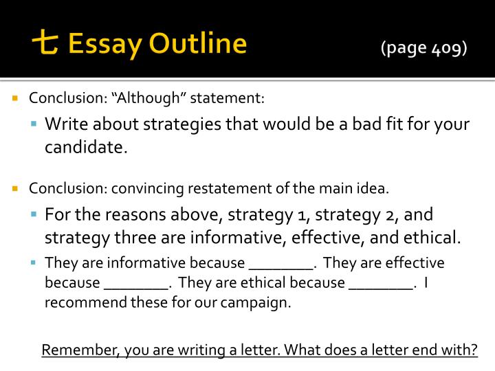 Essay outlining strategies