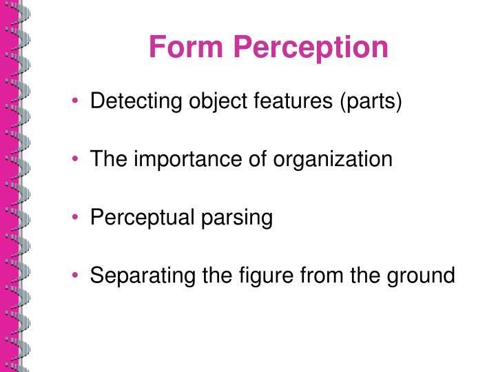 form perception definition psychology