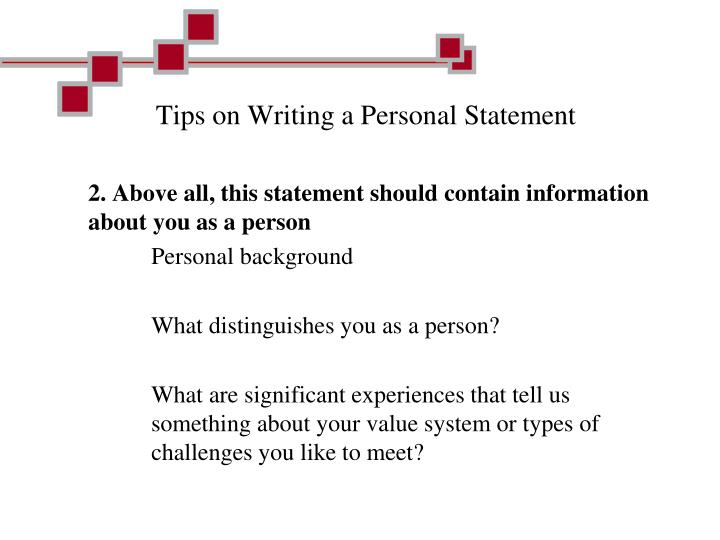 Personal statement guide