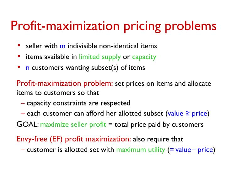 maximization problem maximization problem