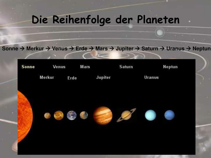 PPT Das Sonnensystem PowerPoint Presentation ID6142693