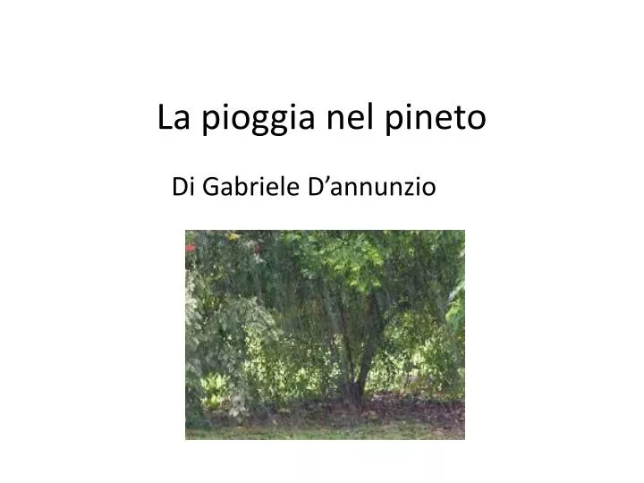PPT La pioggia nel PowerPoint Presentation ID6146520