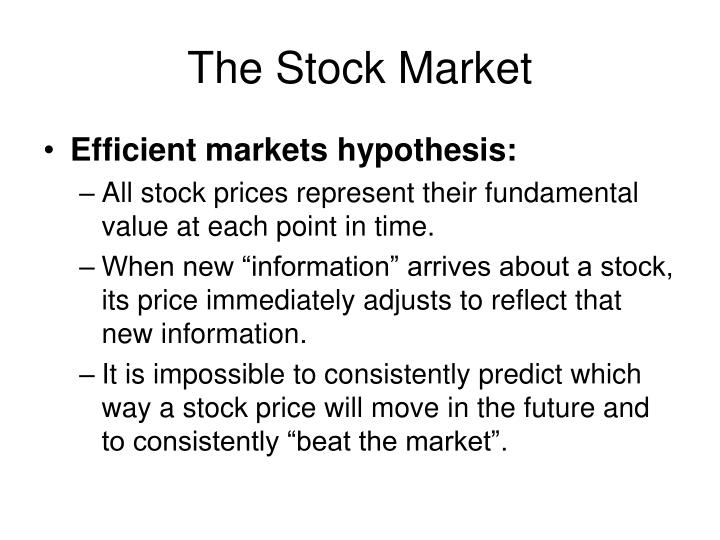 stock market efficient hypothesis