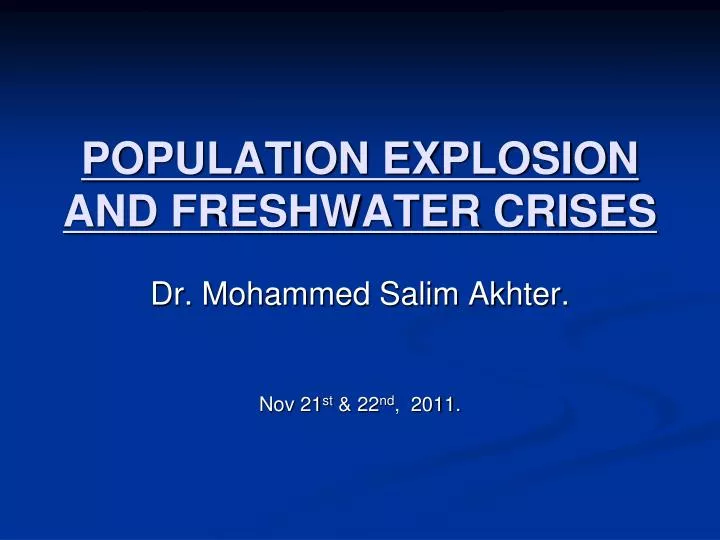 overpopulation and fresh water How can over population affect the water there are many ways overpopulation can affect water shortage of fresh water poses a much bigger. overpopulation and fresh water How can over population affect the water there are many ways overpopulation can affect water shortage of fresh water poses a much bigger.