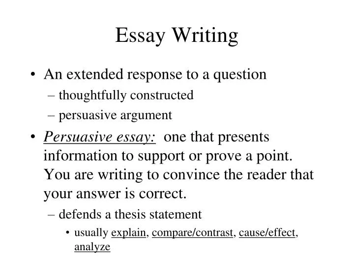 Steps For Writing A Persuasive Essay