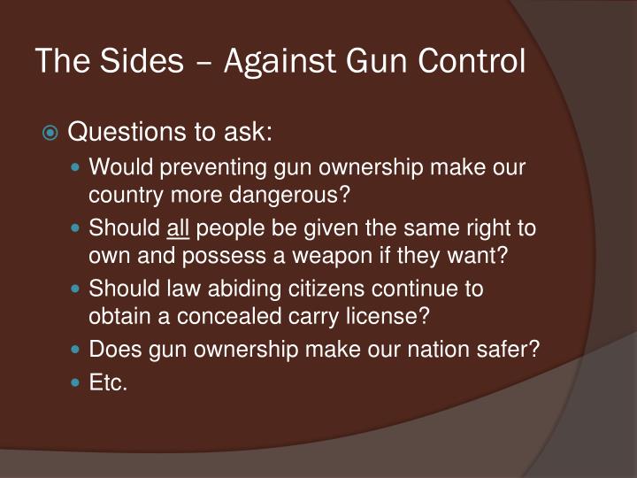 gun control debate presentation