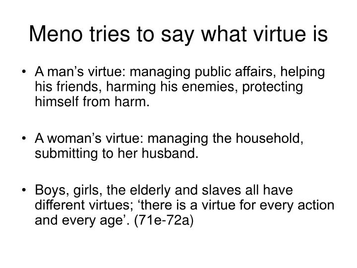 meno virtue meno virtue