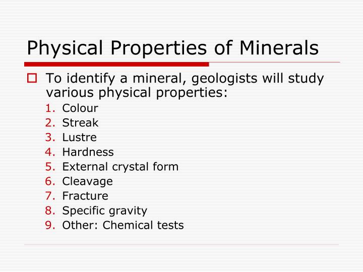 PPT Minerals PowerPoint Presentation ID6334761