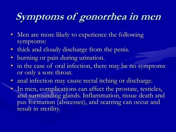 gonorrhea symptoms in men photos