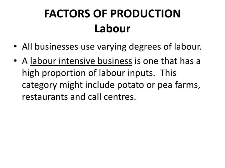 list 4 factors of production list 4 factors of production