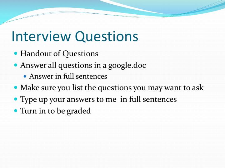 handout questions handout questions