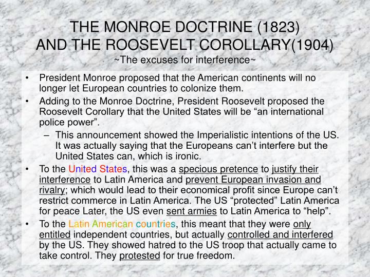 an overview of the 1823s monroe doctrine in the united states An overview of james monroe's administration the first public high school in the united states opened its doors in boston, massachusetts 1823: the monroe . an overview of the 1823s monroe doctrine in the united states An overview of james monroe's administration the first public high school in the united states opened its doors in boston, massachusetts 1823: the monroe .