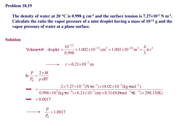 Ppt Chapter 18 Surface Chemistry And Colloid Powerpoint Problem 18 19