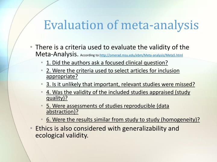 meta analysis definition ap psychology