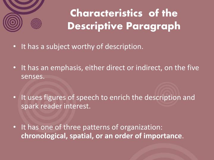 Descriptive essay requirements
