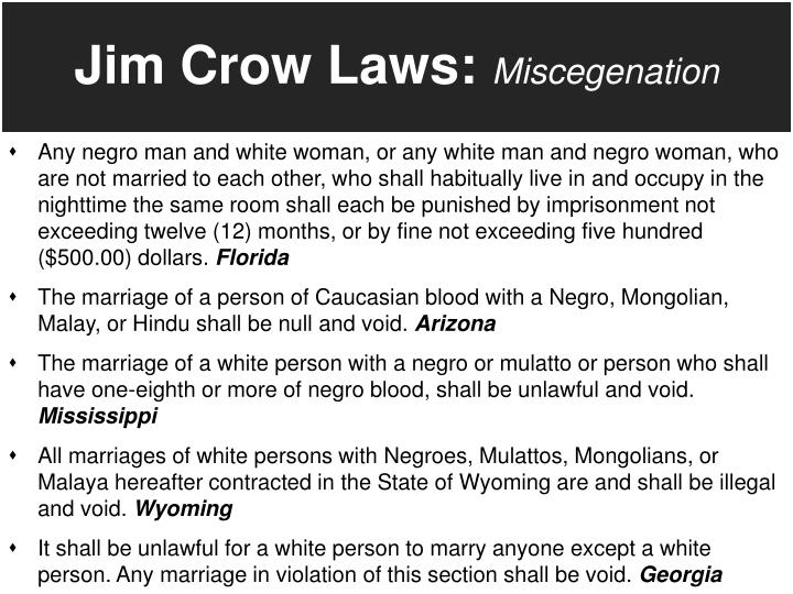 PPT Jim Crow Laws PowerPoint Presentation ID6419560