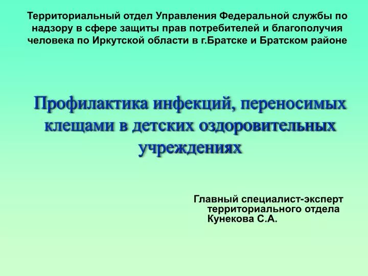 Территориальном отделе управления федеральной службы по надзор Визы