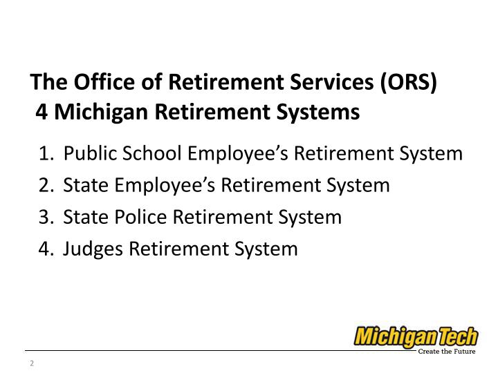 Office of retirement services michigan 