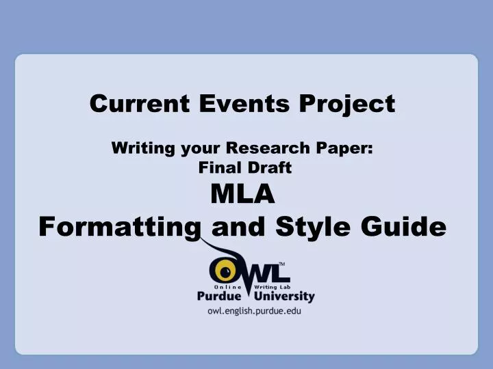 Guide to a good research paper