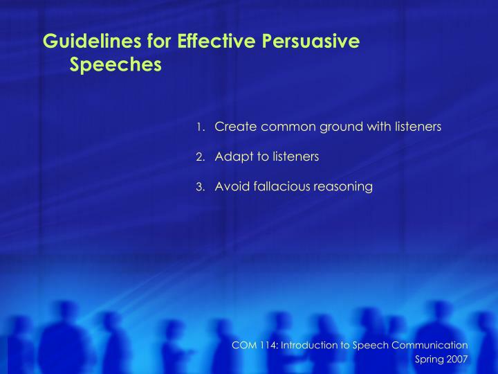 Sample persuasive speech powerpoint