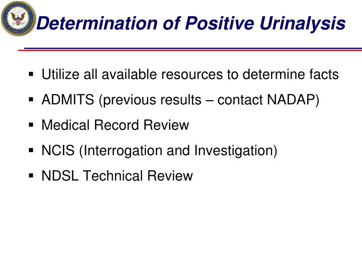 Army Procedures For Positive Urinalysis