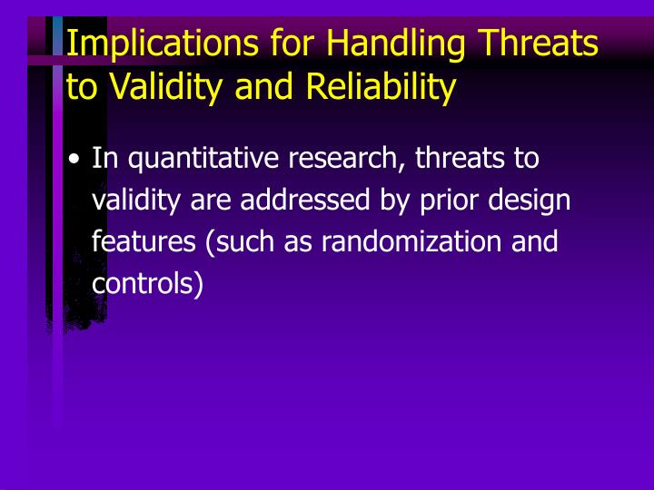 validity and reliability in quantitative research validity and reliability in quantitative research