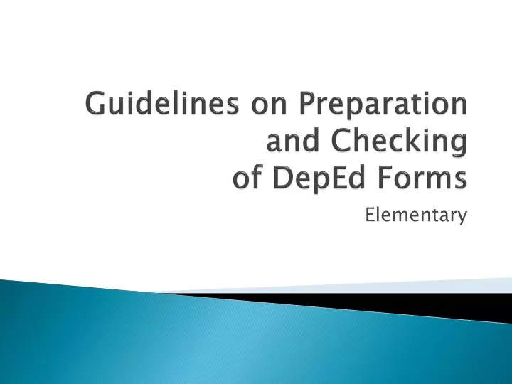 Forms of presentation