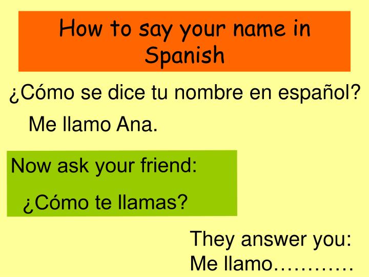 hello what is your name in spanish