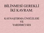 B l nmes gerekl k kavram kayna tirma ns zler ve yardimci ses