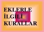 Eklerle lg l kurallar