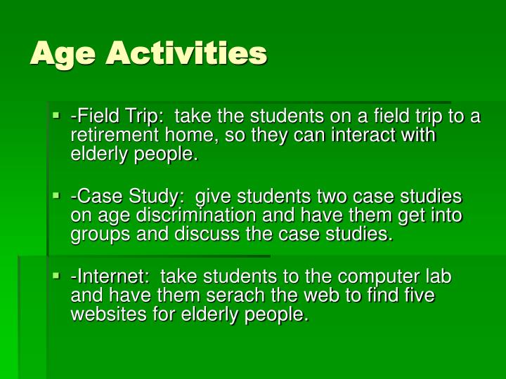 aging diversity activity essay The importance of aging studies: understanding the influence of becoming older (aging) of gerontology to examine issues related to diversity across racial and. aging diversity activity essay The importance of aging studies: understanding the influence of becoming older (aging) of gerontology to examine issues related to diversity across racial and.
