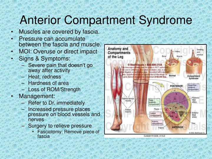 symptoms of compartment syndrome in lower leg