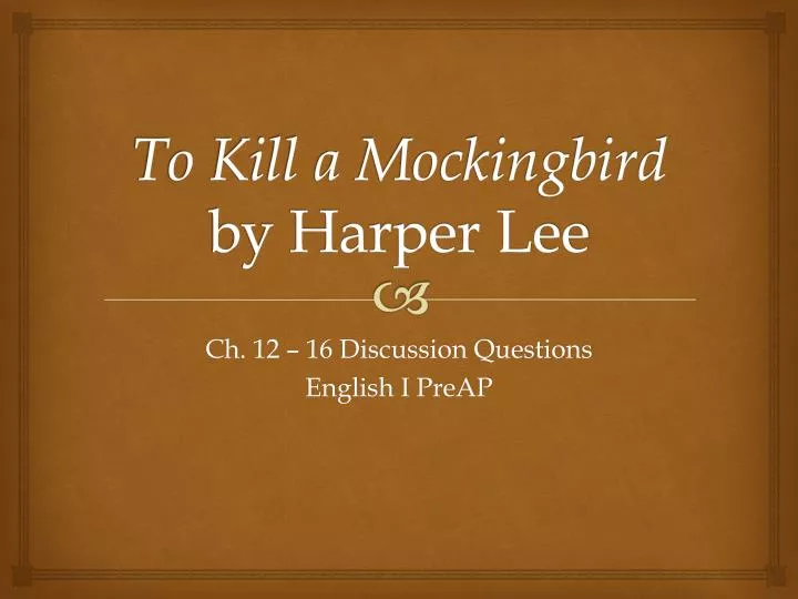 Thesis Statements For To Kill A Mockingbird