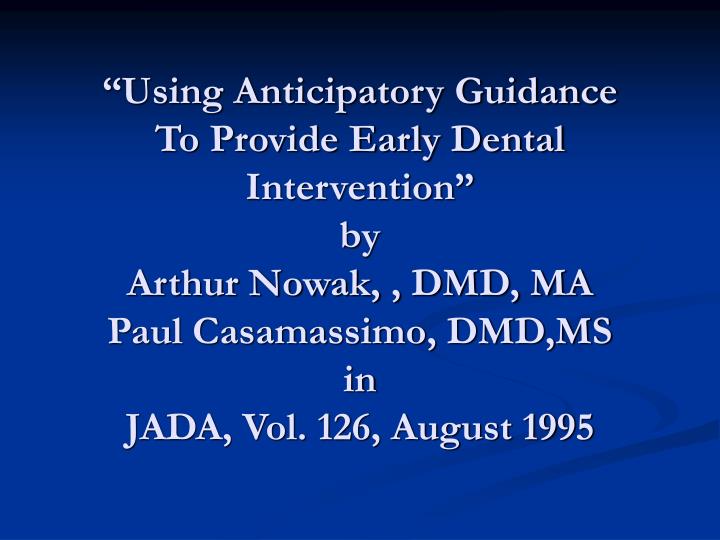 anticipatory guidance anticipatory guidance