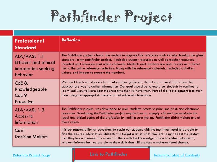 Pathfinder electronic research paper