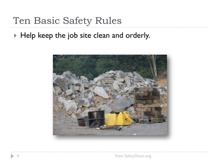 What are the basic safety rules?