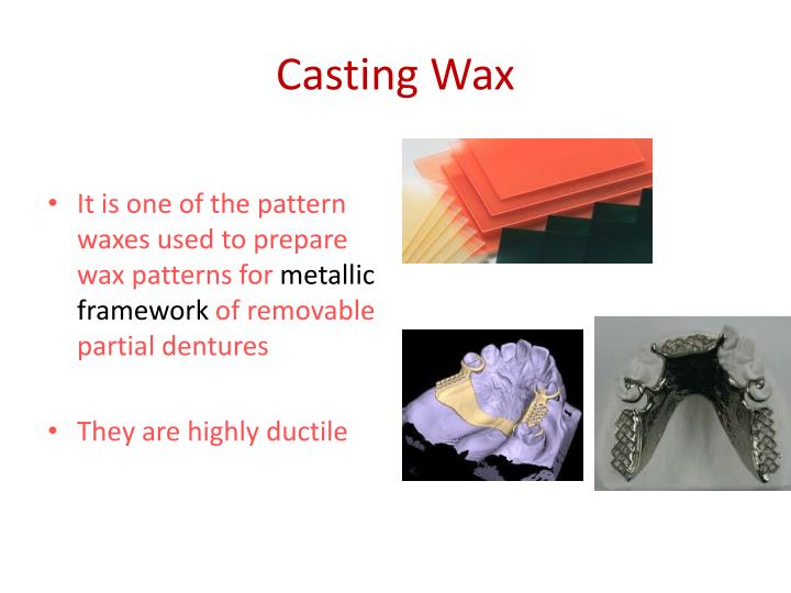 PPT Dental waxes PowerPoint Presentation ID6698340