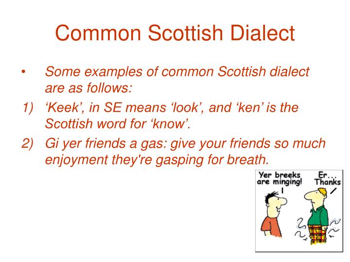 PPT The Scottish Accent PowerPoint Presentation ID6699696