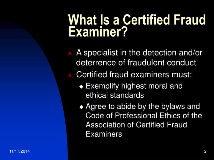 ppt the certified fraud examiner powerpoint presentation association of certified fraud examiner