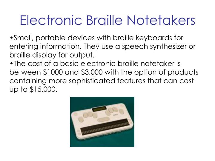 braille notetaker with speech output