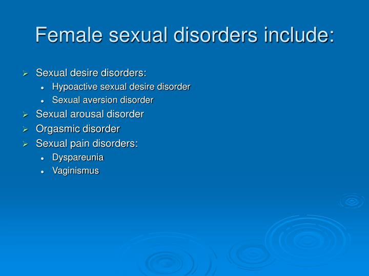 Female Sexual Disorders 7