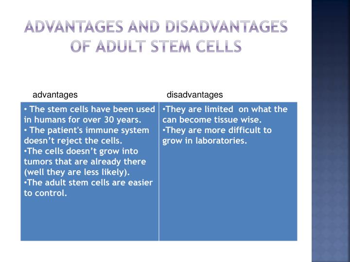 Adult Stem Cell Advantages 9