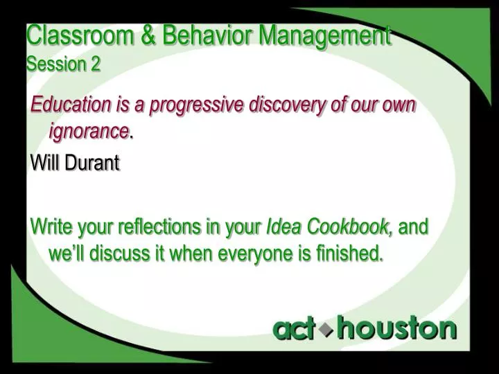 Classroom Behavior Essay