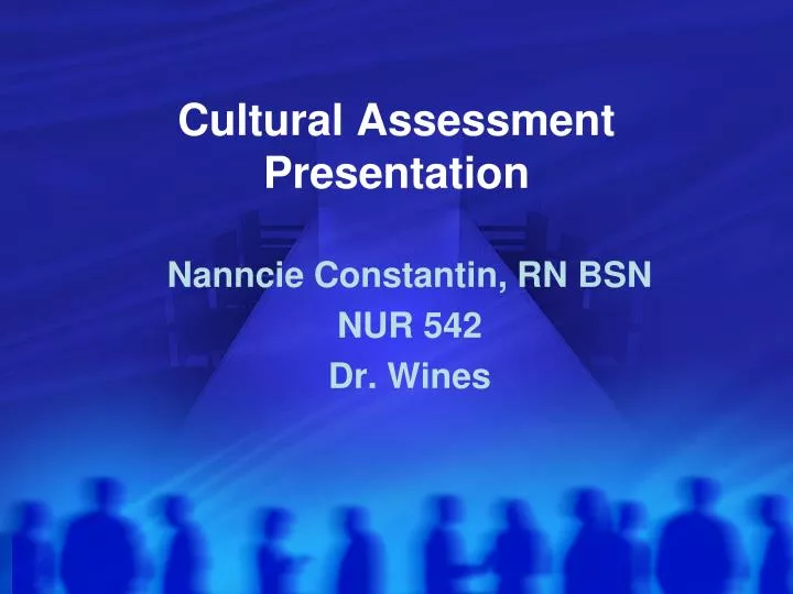 cultural assessment presentation Cultural features of the relationship between the individual and the clinician and overall cultural assessment clinical case formulation (from any chosen theoretical orientation) your ideas about how the patient has developed difficulties and what supports maladaptive patterns. cultural assessment presentation Cultural features of the relationship between the individual and the clinician and overall cultural assessment clinical case formulation (from any chosen theoretical orientation) your ideas about how the patient has developed difficulties and what supports maladaptive patterns.