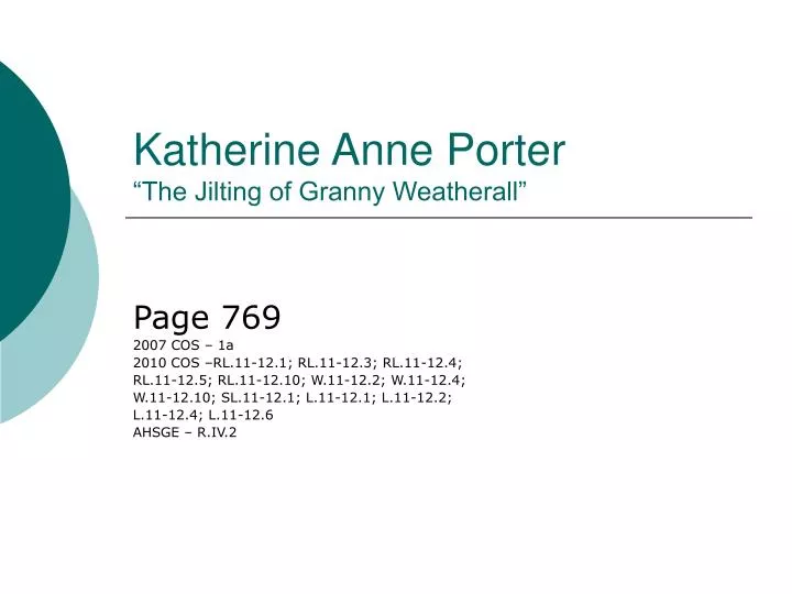 the jilting of granny weatherall character analysis the jilting of granny weatherall character analysis