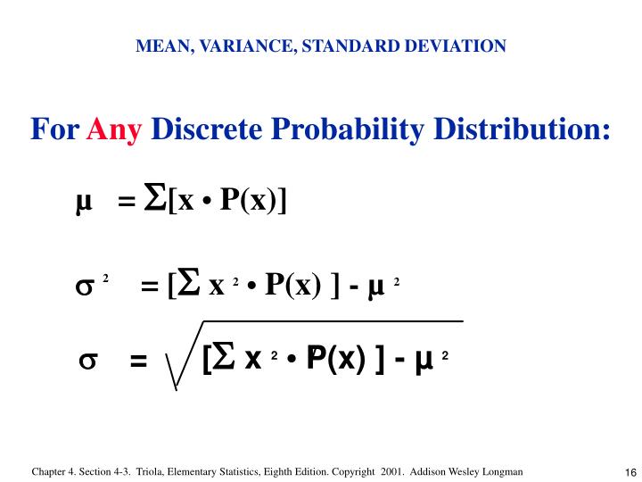 the mean variance and standard deviation 44 measures of variability: range, variance, and standard deviation while mean and median tell you about the center of your observations, it says nothing about the 'spread' of the numbers. the mean variance and standard deviation 44 measures of variability: range, variance, and standard deviation while mean and median tell you about the center of your observations, it says nothing about the 'spread' of the numbers.