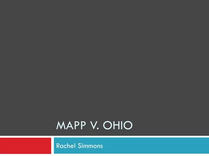 mapp vs ohio mapp vs ohio
